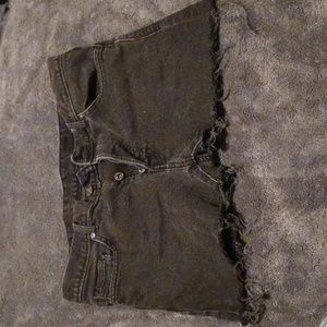 H&M cut off button up shorts